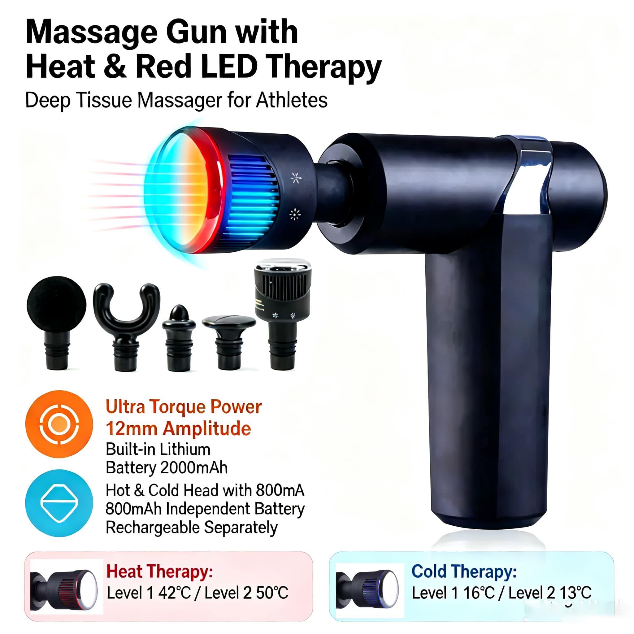 Pistola de Masaje con Calor y Frío